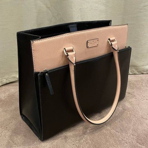 Kate Spade Grove Street Mauve Shoulder Bag - Black/Warm Vellum - Picture 1 of 10